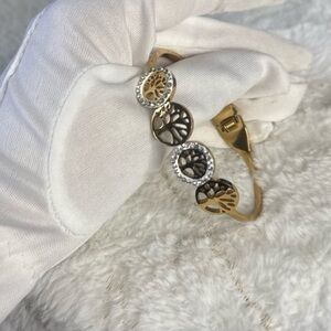 18K Elegant Gold plated and Silver Tree of Life Bracelet